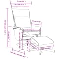 Miniatyrbild 9 av 9: vidaXL Reclinerfåtölj med fotpall grå konstläder