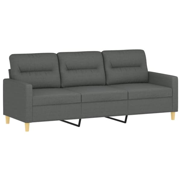 vidaXL sofasæt 4 dele med puder stof mørkegrå