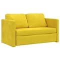 Miniatyrbillede 5 af 11: vidaXL 2-i-1 sovesofa 122x204x55 cm velour mørkegul