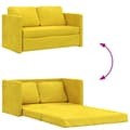 Miniatyrbillede 9 af 11: vidaXL 2-i-1 sovesofa 122x204x55 cm velour mørkegul