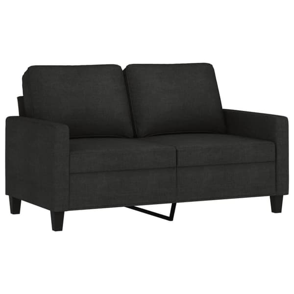 vidaXL sofasæt 3 dele med hynder stof sort