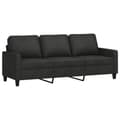 Miniatyrbillede 4 af 7: vidaXL sofasæt 3 dele med hynder stof sort