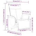 Miniatyrbild 10 av 11: vidaXL Massagefåtölj med fotstöd ljusgrå tyg