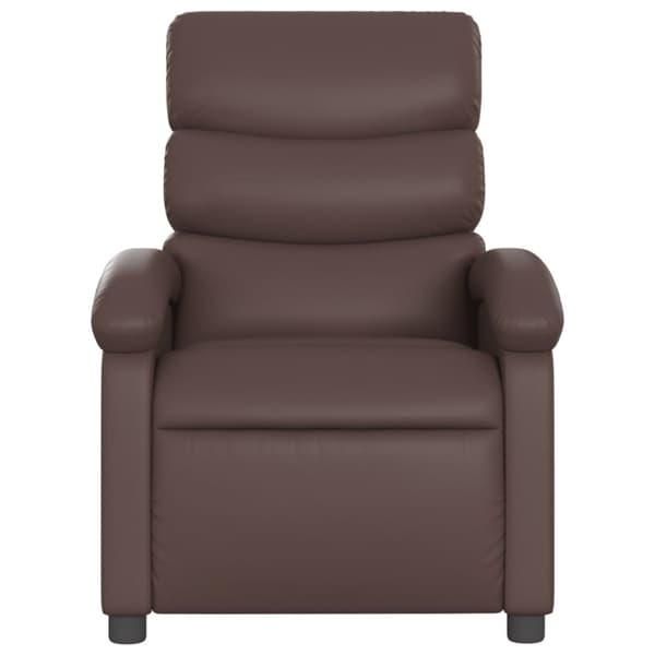 vidaXL Massagefåtölj brun konstläder
