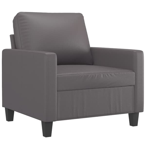 vidaXL sofasæt 3 dele med hynder kunstlæder grå