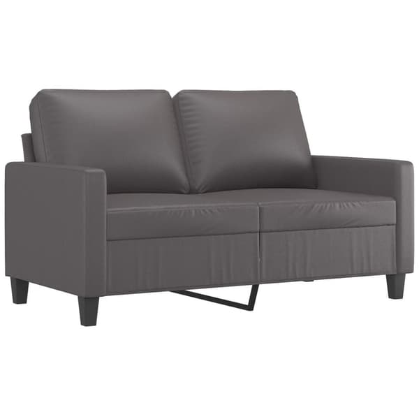 vidaXL sofasæt 3 dele med hynder kunstlæder grå