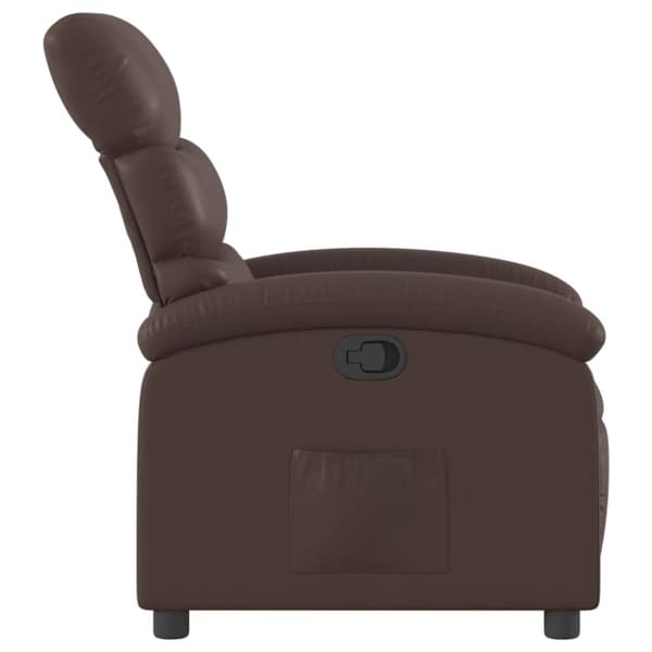 vidaXL Reclinerfåtölj brun konstläder