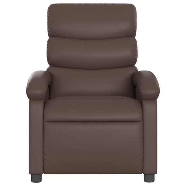 vidaXL Reclinerfåtölj brun konstläder