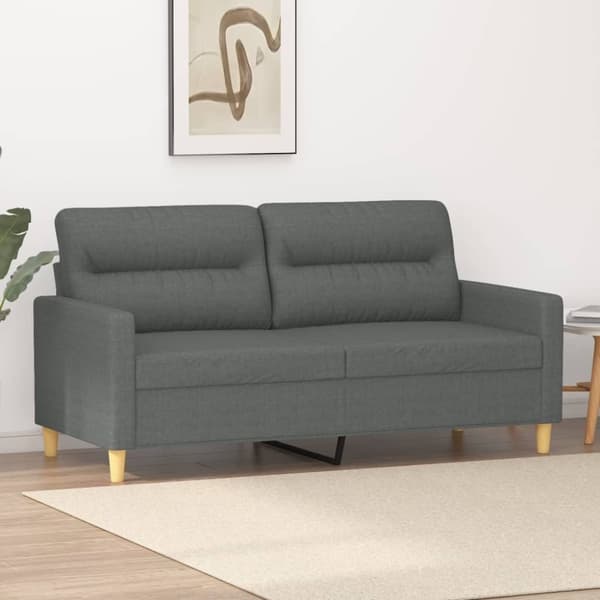 vidaXL 2-personers sofa 140 cm stof mørkegrå
