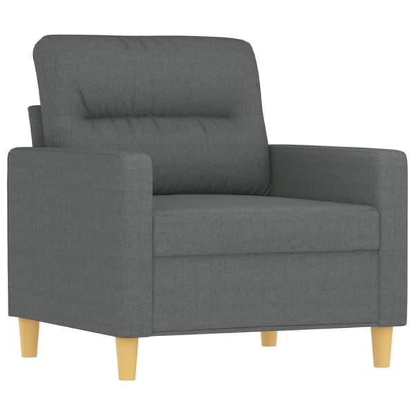 vidaXL sofasæt 4 dele med hynder stof mørkegrå