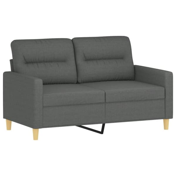 vidaXL sofasæt 4 dele med hynder stof mørkegrå