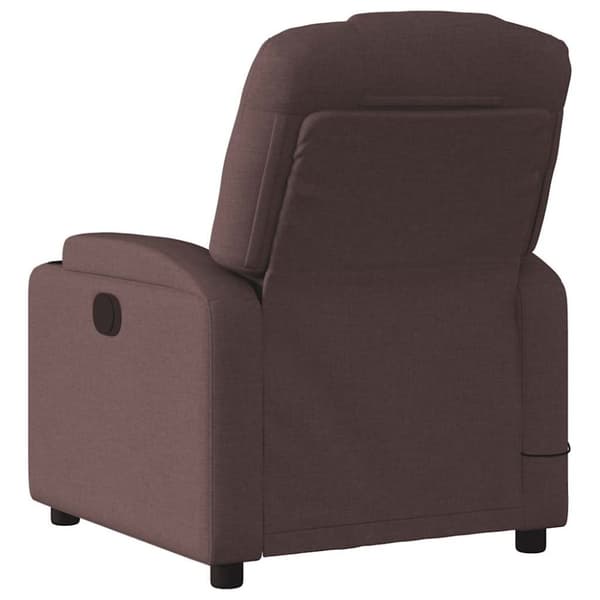 vidaXL Massagefåtölj mörkbrun tyg
