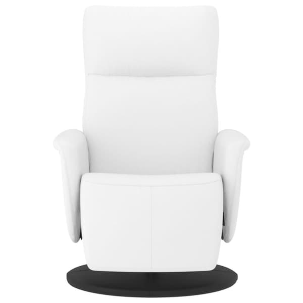 vidaXL Reclinerfåtölj med fotstöd vit konstläder