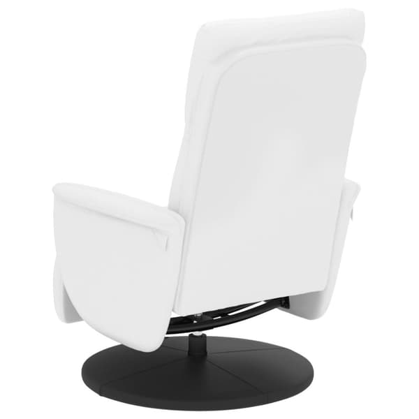 vidaXL Reclinerfåtölj med fotstöd vit konstläder