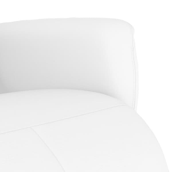 vidaXL Reclinerfåtölj med fotstöd vit konstläder