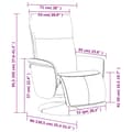 Miniatyrbild 9 av 9: vidaXL Reclinerfåtölj med fotstöd vit konstläder
