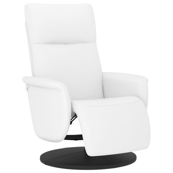 vidaXL Reclinerfåtölj med fotstöd vit konstläder