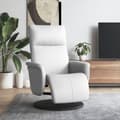 Miniatyrbild 1 av 9: vidaXL Reclinerfåtölj med fotstöd vit konstläder