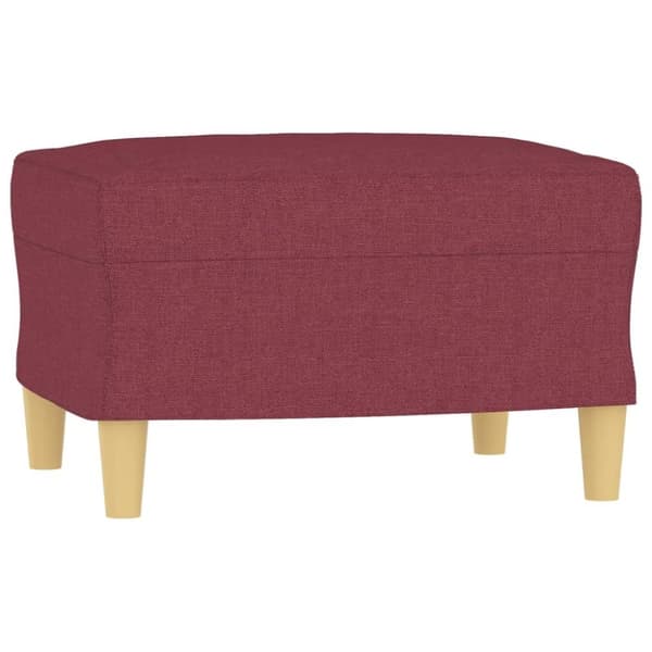 vidaXL sofasæt 4 dele med puder stof vinrød