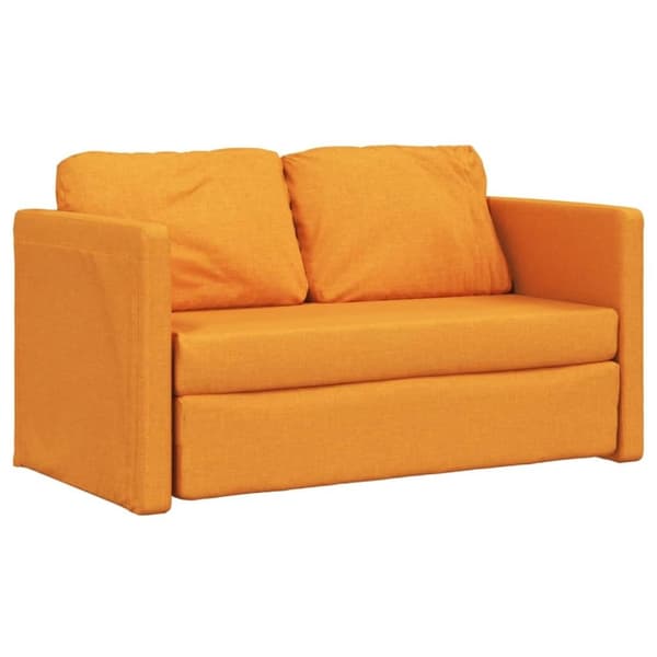 vidaXL 2-i-1 sovesofa 112x174x55 cm stof mørkegul