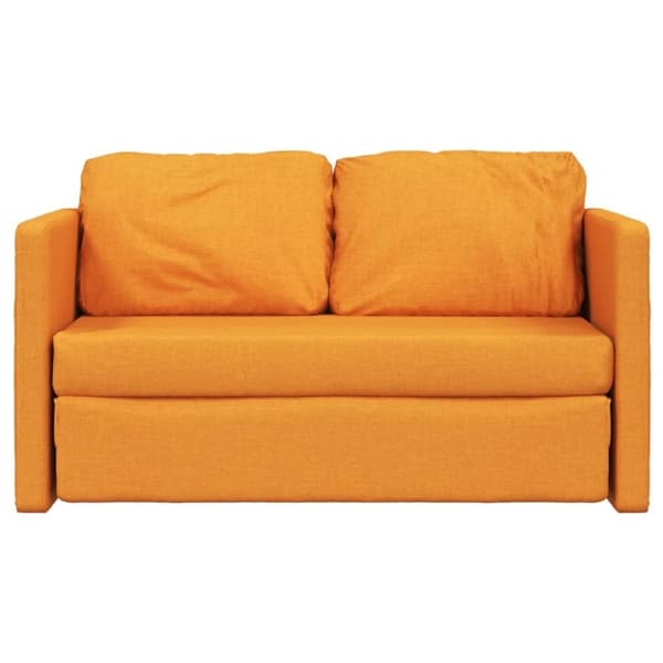 vidaXL 2-i-1 sovesofa 112x174x55 cm stof mørkegul