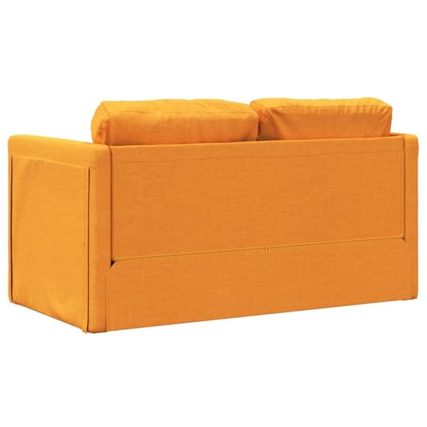 vidaXL 2-i-1 sovesofa 112x174x55 cm stof mørkegul