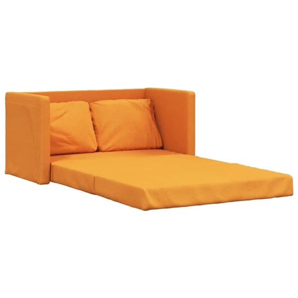 vidaXL 2-i-1 sovesofa 112x174x55 cm stof mørkegul