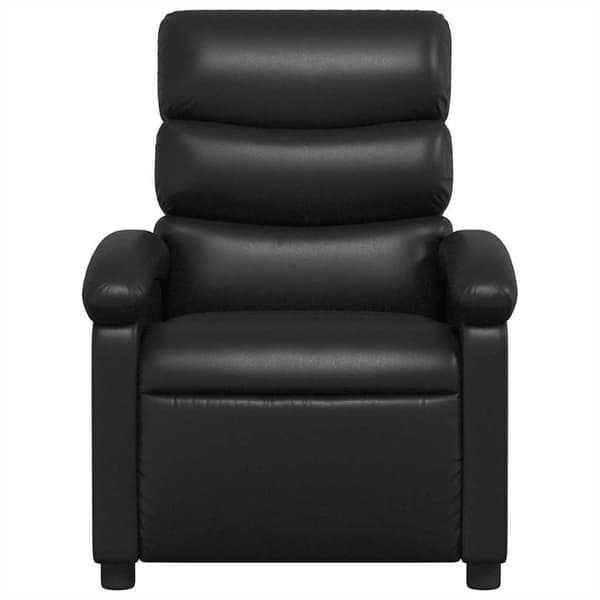 vidaXL Massagefåtölj svart konstläder