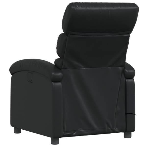 vidaXL Massagefåtölj svart konstläder