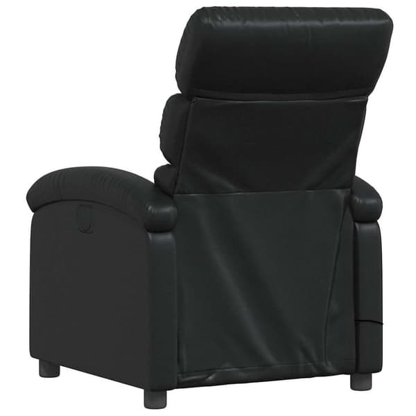 vidaXL Massagefåtölj svart konstläder