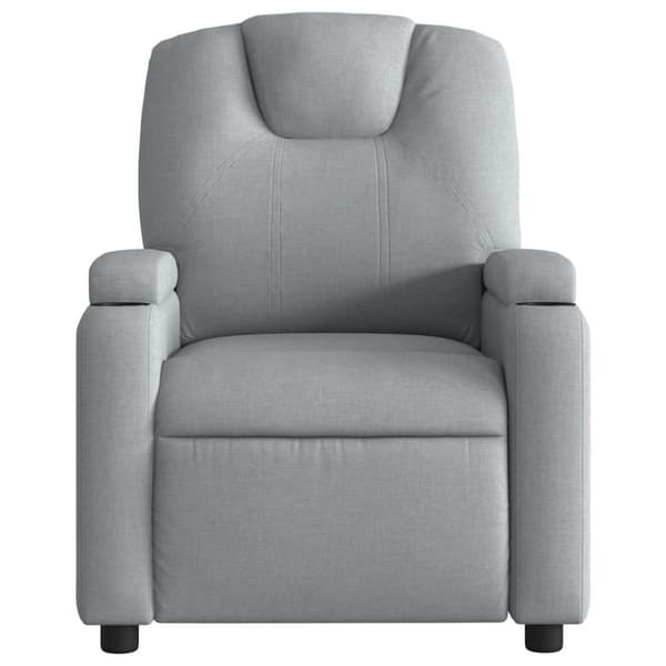 vidaXL Massagefåtölj ljusgrå tyg