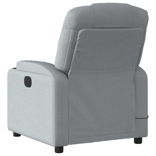 vidaXL Massagefåtölj ljusgrå tyg