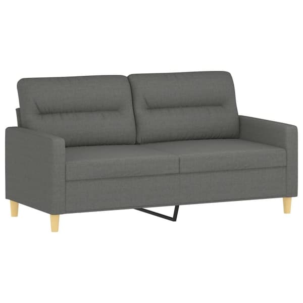 vidaXL sofasæt 2 dele med puder stof mørkegrå