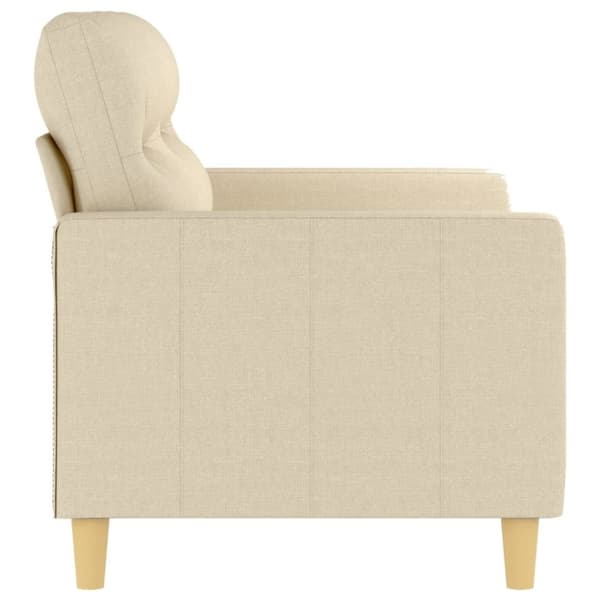 vidaXL 2-personers sofa 120 cm stof cremefarvet