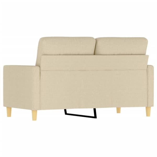 vidaXL 2-personers sofa 120 cm stof cremefarvet