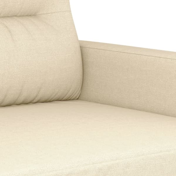 vidaXL 2-personers sofa 120 cm stof cremefarvet