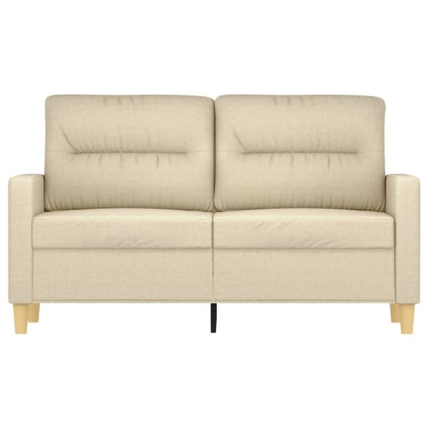 vidaXL 2-personers sofa 120 cm stof cremefarvet