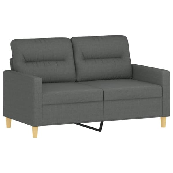 vidaXL sofasæt 2 dele med hynder stof mørkegrå