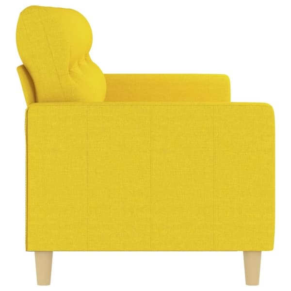 vidaXL 3-sitssoffa ljusgul 180 cm tyg