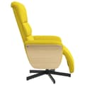 Miniatyrbild 3 av 9: vidaXL Reclinerfåtölj med fotstöd ljusgul tyg