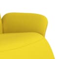 Miniatyrbild 5 av 9: vidaXL Reclinerfåtölj med fotstöd ljusgul tyg