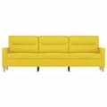Miniatyrbillede 2 af 8: vidaXL 3-personers sofa 180 cm stof lysegul