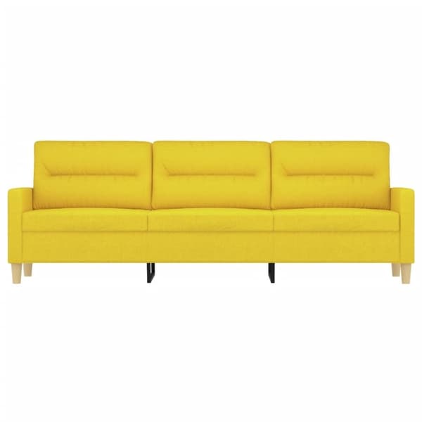 vidaXL 3-personers sofa 180 cm stof lysegul
