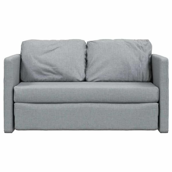 vidaXL 2-i-1 sovesofa 112x174x55 cm stof lysegrå