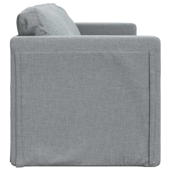 vidaXL 2-i-1 sovesofa 112x174x55 cm stof lysegrå