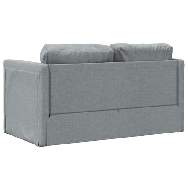 vidaXL 2-i-1 sovesofa 112x174x55 cm stof lysegrå
