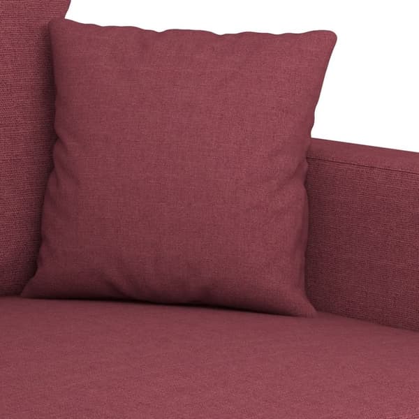 vidaXL 3-sitssoffa vinröd 180 cm tyg