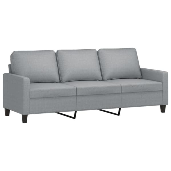 vidaXL sofasæt 3 dele med hynder stof lysegrå