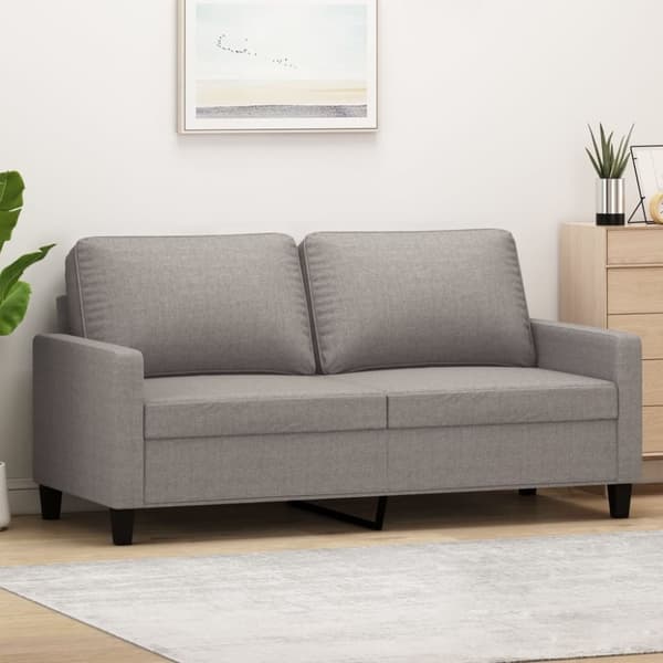 vidaXL 2-personers sofa 140 cm stof gråbrun