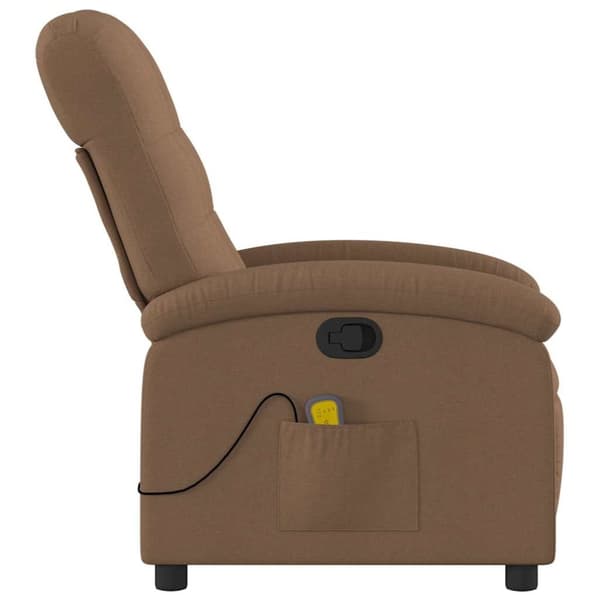vidaXL Massagefåtölj brun tyg